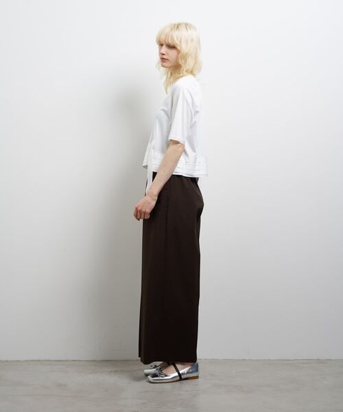 LANVIN en Bleu（ランバンオンブルー）の「アシンメテープフリルカットソー（Tシャツ/カットソー・レディース・ブラック/オフホワイト・38）」の4枚目の写真