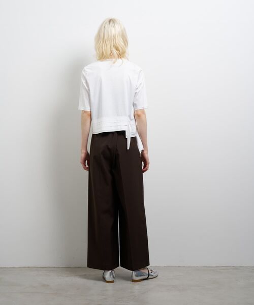 LANVIN en Bleu（ランバンオンブルー）の「アシンメテープフリルカットソー（Tシャツ/カットソー・レディース・ブラック/オフホワイト・38）」の5枚目の写真