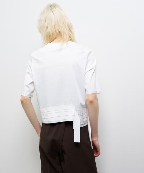 LANVIN en Bleu（ランバンオンブルー）の「アシンメテープフリルカットソー（Tシャツ/カットソー・レディース・ブラック/オフホワイト・38）」の7枚目の写真