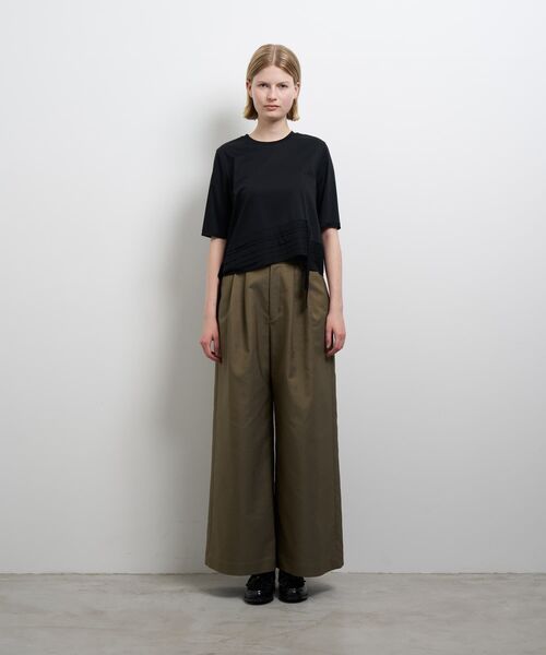 LANVIN en Bleu（ランバンオンブルー）の「アシンメテープフリルカットソー（Tシャツ/カットソー・レディース・ブラック/オフホワイト・38）」の9枚目の写真