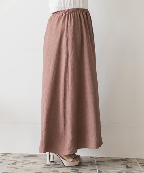 CLETTE(クレット)の「リボンブラウス&スカートセットアップ(ワンピース・レディース・サンドグレー/モカ/ネイビー・4L/3L/LL)」の16枚目の写真