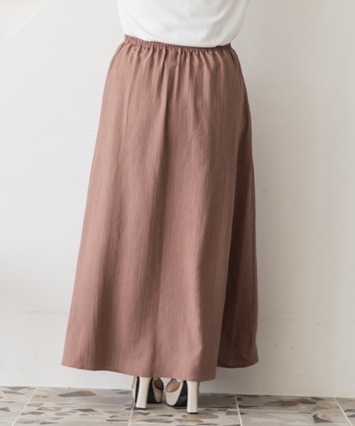 CLETTE(クレット)の「リボンブラウス&スカートセットアップ(ワンピース・レディース・サンドグレー/モカ/ネイビー・4L/3L/LL)」の15枚目の写真