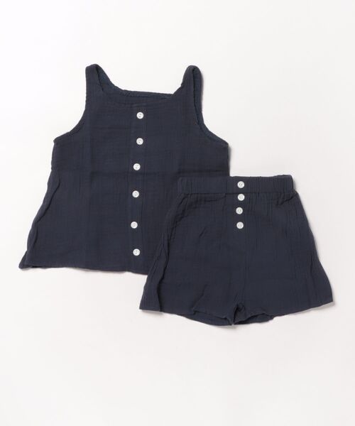 aimoha（アイモハ）の「【-aimoha-KIDS-】キッズ サマートップス＆ショーツセット (SS)（セットアップ・キッズ・ネイビー・100/140/130/120/110/90）」の2枚目の写真