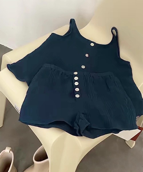 aimoha（アイモハ）の「【-aimoha-KIDS-】キッズ サマートップス＆ショーツセット (SS)（セットアップ・キッズ・ネイビー・100/140/130/120/110/90）」の6枚目の写真