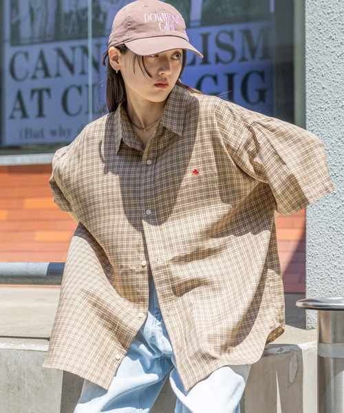 RAGEBLUE（レイジブルー）の「＜POLO BCS/ポロ・ビーシーエス＞別注アソートルーズシャツ/SS（シャツ/ブラウス・レディース・ネイビー系/ベージュ系/ブルー・FREE）」の7枚目の写真