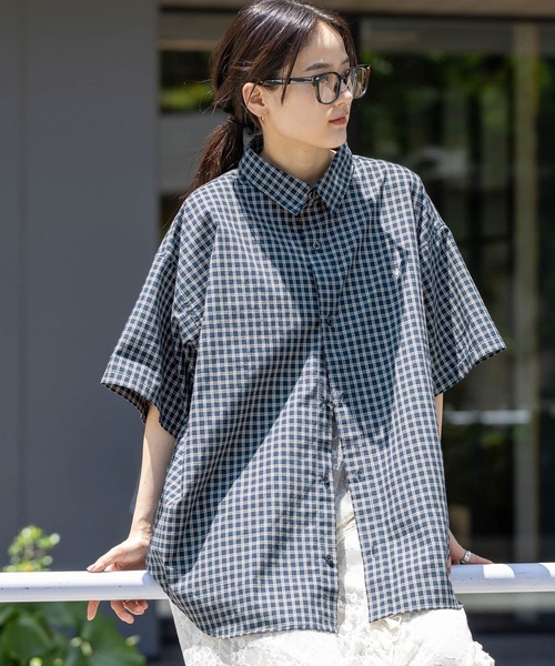 RAGEBLUE（レイジブルー）の「＜POLO BCS/ポロ・ビーシーエス＞別注アソートルーズシャツ/SS（シャツ/ブラウス・レディース・ネイビー系/ベージュ系/ブルー・FREE）」の21枚目の写真