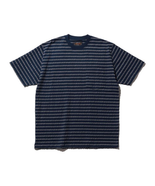 BEAMS PLUS(ビームスプラス)の「ジャカード ポケット Tシャツ(Tシャツ/カットソー・メンズ・グレー/ネイビー/ホワイト・LARGE/MEDIUM/SMALL/XX-LARGE/X-LARGE)」の3枚目の写真