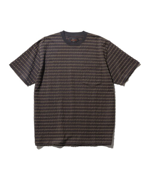 BEAMS PLUS(ビームスプラス)の「ジャカード ポケット Tシャツ(Tシャツ/カットソー・メンズ・グレー/ネイビー/ホワイト・LARGE/MEDIUM/SMALL/XX-LARGE/X-LARGE)」の2枚目の写真