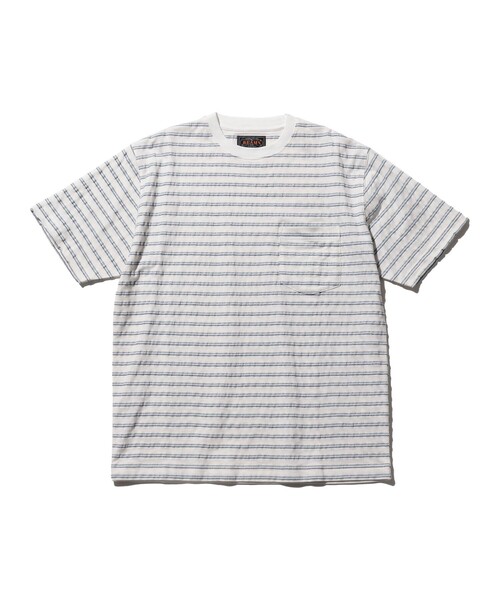 BEAMS PLUS(ビームスプラス)の「ジャカード ポケット Tシャツ(Tシャツ/カットソー・メンズ・グレー/ネイビー/ホワイト・LARGE/MEDIUM/SMALL/XX-LARGE/X-LARGE)」の1枚目の写真