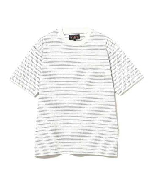 BEAMS PLUS(ビームスプラス)の「ジャカード ポケット Tシャツ(Tシャツ/カットソー・メンズ・グレー/ネイビー/ホワイト・LARGE/MEDIUM/SMALL/XX-LARGE/X-LARGE)」の4枚目の写真