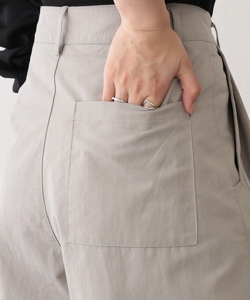 Lace Ladies(レースレディース)の「ハイウエスト ダブル タック ワイド パンツ(その他パンツ・レディース・グレー/ネイビー・S/L/M)」の6枚目の写真