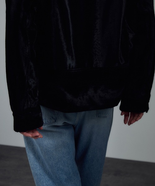 SALON adam et rope'（サロン アダム エ ロペ）の「ポニーヘアーライクジップブルゾン（ブルゾン・レディース・ブラック・FREE）」の9枚目の写真