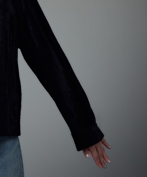 SALON adam et rope'（サロン アダム エ ロペ）の「ポニーヘアーライクジップブルゾン（ブルゾン・レディース・ブラック・FREE）」の16枚目の写真