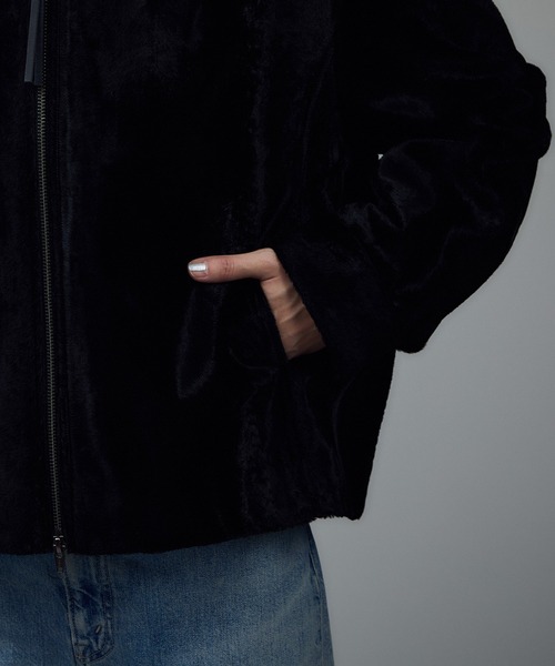 SALON adam et rope'（サロン アダム エ ロペ）の「ポニーヘアーライクジップブルゾン（ブルゾン・レディース・ブラック・FREE）」の17枚目の写真