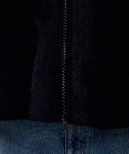 SALON adam et rope'（サロン アダム エ ロペ）の「ポニーヘアーライクジップブルゾン（ブルゾン・レディース・ブラック・FREE）」の18枚目の写真