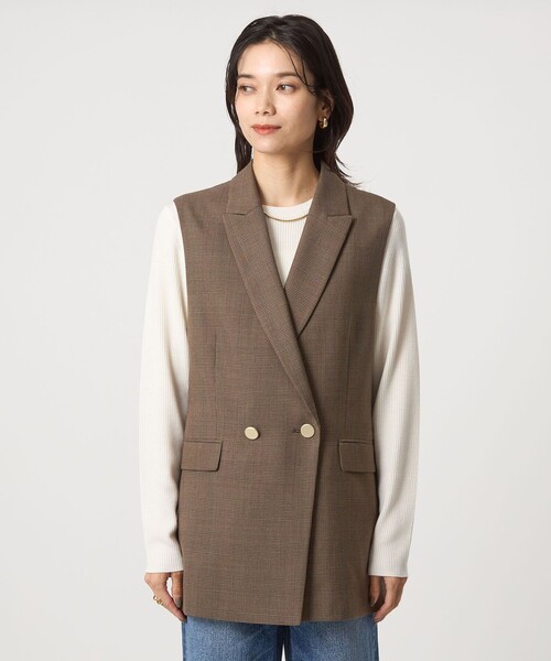 新品 green label relaxing ノーラペル ロングジレ 洗濯可 green label relaxing（グリーンレーベルリラクシング）の