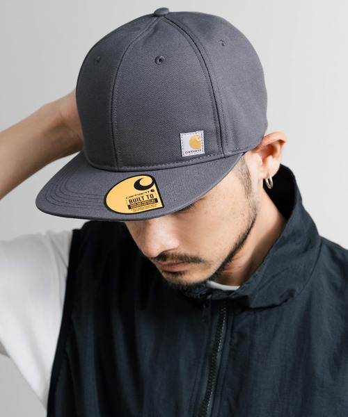 Carhartt（カーハート）の「Carhartt カーハート M FrmDck Flt Brm Cap ロゴワークキャップ（キャップ・メンズ・ブラック/ブラウン/チャコールグレー・FREE）」の3枚目の写真