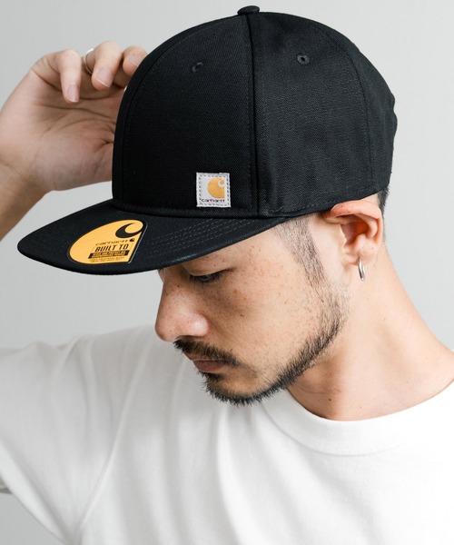 Carhartt（カーハート）の「Carhartt カーハート M FrmDck Flt Brm Cap ロゴワークキャップ（キャップ・メンズ・ブラック/ブラウン/チャコールグレー・FREE）」の2枚目の写真