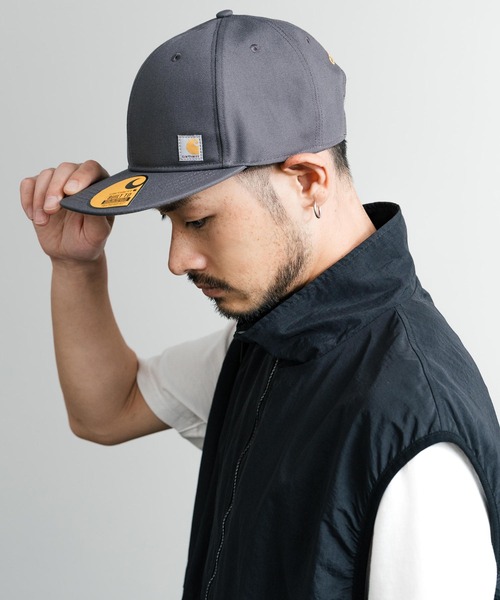 Carhartt（カーハート）の「Carhartt カーハート M FrmDck Flt Brm Cap ロゴワークキャップ（キャップ・メンズ・ブラック/ブラウン/チャコールグレー・FREE）」の15枚目の写真