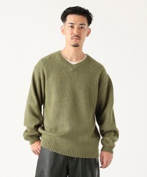 TOWN CRAFT◆タイダイニット/ニット・セーター(厚手)/M/アクリル/GRN/毛玉有// セール】グラデーション タイダイボーダー ニット（ニット