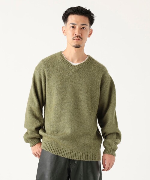 TOWNCRAFT（タウンクラフト）の「【別注】TOWN CRAFT / シャギー Vネック ニット（ユニセックス）（ニット/セーター・メンズ・ミント/ブラック・L/XL/S/M）」の18枚目の写真