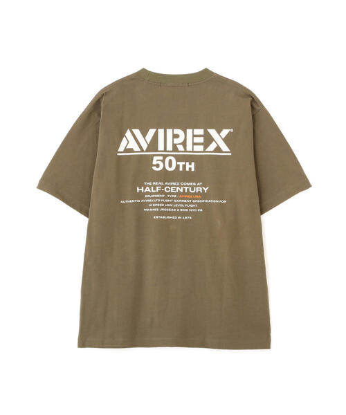 *AVIREX* 50周年記念 半袖ロゴＴシャツ AVIREX 50th T-SHIRT / アヴィレックス50周年 半袖Tシャツ（T