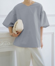 ブラウス シャツ Vネックドロップショルダーバルーンスリーブブラウス レディース 楽天市場】【店内全品30％OFFクーポン】8/5 23:59まで□バルーン