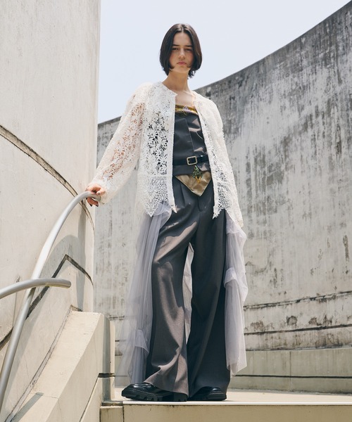 LA BELLE ETUDE（ラベルエチュード）の「総レースBIGモチーフレース衿ブラウス（シャツ/ブラウス・レディース・ホワイト/ブラック・FREE）」の9枚目の写真