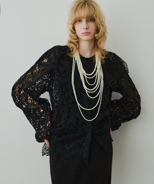 総レースBIGモチーフレース衿ブラウス（シャツ/ブラウス）｜LA