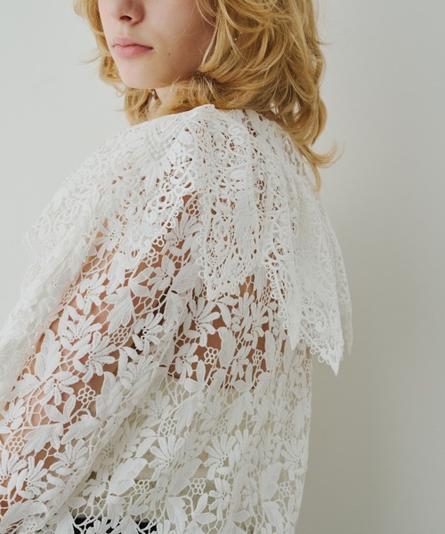 LA BELLE ETUDE（ラベルエチュード）の「総レースBIGモチーフレース衿ブラウス（シャツ/ブラウス・レディース・ホワイト/ブラック・FREE）」の18枚目の写真