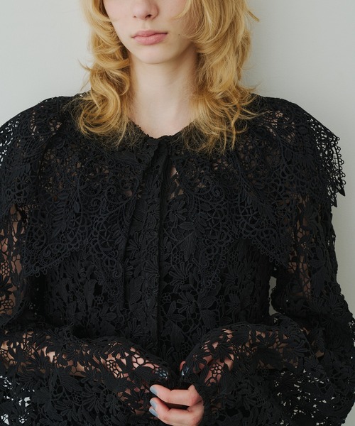 総レースBIGモチーフレース衿ブラウス（シャツ/ブラウス）｜LA BELLE