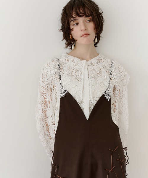 総レースBIGモチーフレース衿ブラウス（シャツ/ブラウス）｜LA BELLE