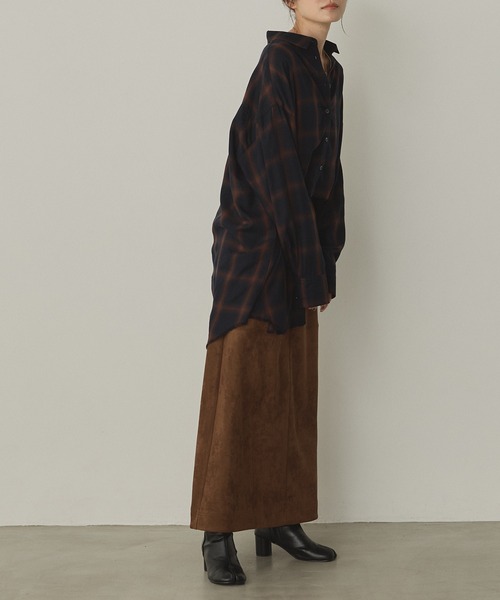 hunch（ハンチ）の「オンブレチェック オーバーシャツ（シャツ/ブラウス・レディース・ホワイト系その他/ブラウン系その他/ブルー系その他/ベージュ系その他/ホワイト系その他2/ブラック系その他・FREE）」の11枚目の写真