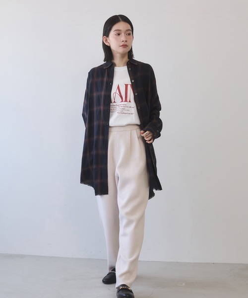 hunch（ハンチ）の「オンブレチェック オーバーシャツ（シャツ/ブラウス・レディース・ホワイト系その他/ブラウン系その他/ブルー系その他/ベージュ系その他/ホワイト系その他2/ブラック系その他・FREE）」の17枚目の写真