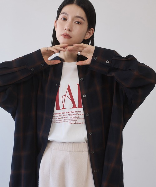 hunch（ハンチ）の「オンブレチェック オーバーシャツ（シャツ/ブラウス・レディース・ホワイト系その他/ブラウン系その他/ブルー系その他/ベージュ系その他/ホワイト系その他2/ブラック系その他・FREE）」の20枚目の写真