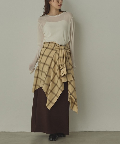 hunch（ハンチ）の「オンブレチェック オーバーシャツ（シャツ/ブラウス・レディース・ホワイト系その他/ブラウン系その他/ブルー系その他/ベージュ系その他/ホワイト系その他2/ブラック系その他・FREE）」の19枚目の写真