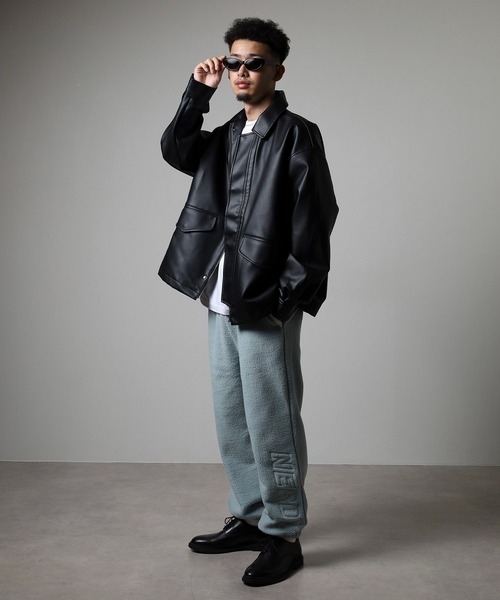 NERDY(ノルディ)の「フリースジョガーパンツ(スウェットパンツ・レディース・ホワイト/グリーン/パープル・M/L/S)」の14枚目の写真