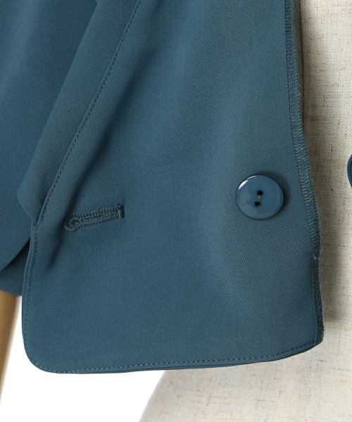 F i.n.t（フィント）の「【セットアップ対応】ハートラペルケープスリーブジャケット（セットアップ・レディース・ブルーグリーン/モカ・FREE）」の21枚目の写真