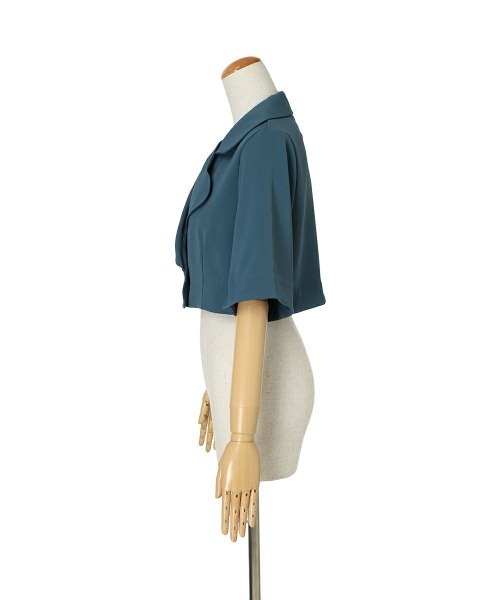 F i.n.t（フィント）の「【セットアップ対応】ハートラペルケープスリーブジャケット（セットアップ・レディース・ブルーグリーン/モカ・FREE）」の16枚目の写真