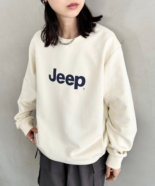 JEEP(ジープ)の「【日本未発売/WEB限定】JEEP(ジープ)/プリント プルオーバー スウェット/Printing Sweatshirt(スウェット・レディース・イエロー/ホワイト/ブラック/スカイブルー/グレー・S/M/L/XL)」の1枚目の写真