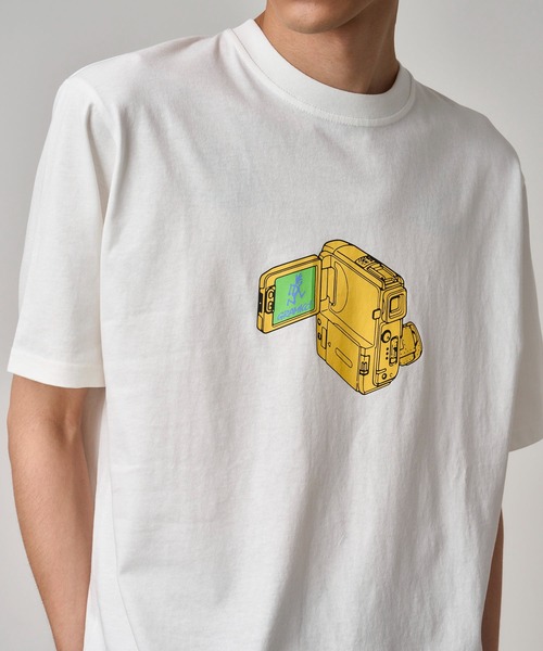 Gramicci（グラミチ）の「CAMCORDER TEE｜カムコーダーTシャツ（Tシャツ/カットソー・メンズ・オレンジ/ブラック系その他/ヘザーグレー/ホワイト・L/M/XL/S/XXL）」の2枚目の写真