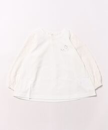 nino（ニノ）の「ロンTee　ラインストーンねこ（Tシャツ/カットソー・キッズ）」