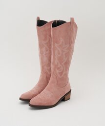 ピンク ラバー ロングブーツ スタッズ付き ピンク ラバー ロングブーツ スタッズ付き