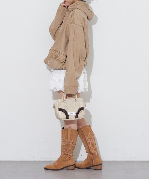 スウェード刺繍ウエスタンロングブーツ（ブーツ）｜CIAOPANIC（チャオ