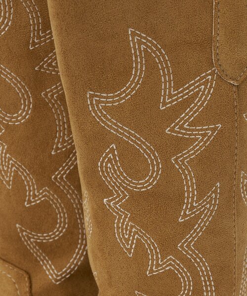 CIAOPANIC（チャオパニック）の「スウェード刺繍ウエスタンロングブーツ（ブーツ・レディース・ブラウン/ピンク・MEDIUM/SMALL/LARGE）」の15枚目の写真