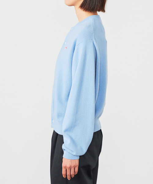 DANTON | ラムウール クルーネックニットカーディガン WOMEN