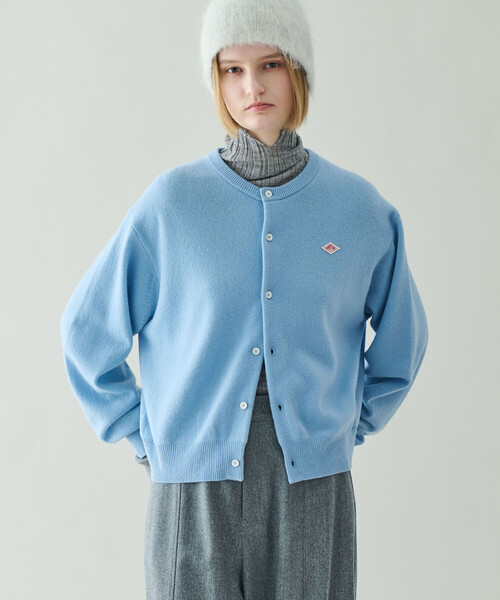 DANTON グレー カーディガン 34 ラムズウール　クリーニング済 DANTON｜ラムズウール Vネックニットカーディガン - AIDA