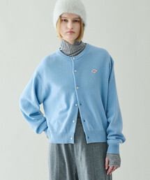 ダントン ブラック ウールカーディガン　36 ◇[DT-D0030LMW]DANTON(ダントン) V NECK CARDIGAN ラムウールV