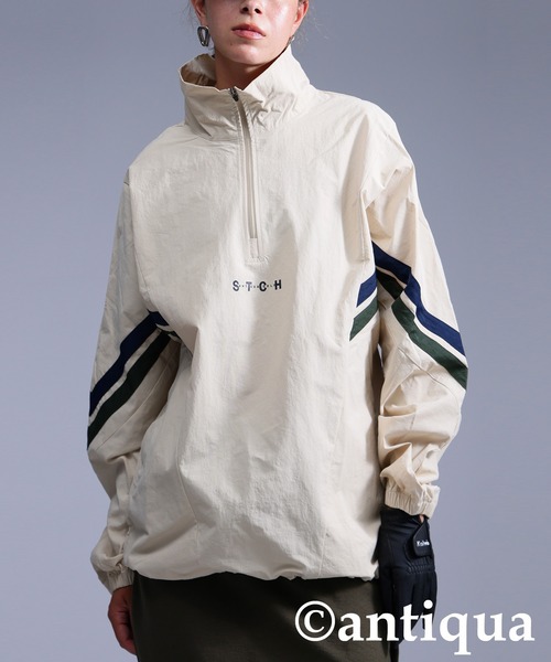 antiqua（アンティカ）の「【STCH】配色ラインプルオーバー（その他トップス・レディース・ブラック/ベージュ・ML/LXL）」の2枚目の写真