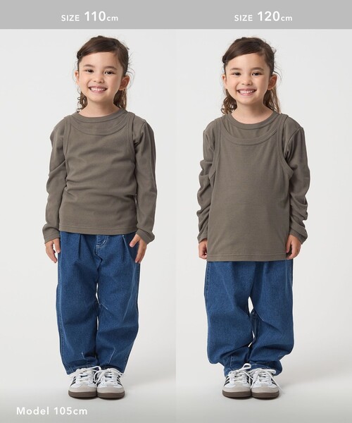 シースルー ロンT＋タンク セット / キッズ 100㎝-160㎝（T